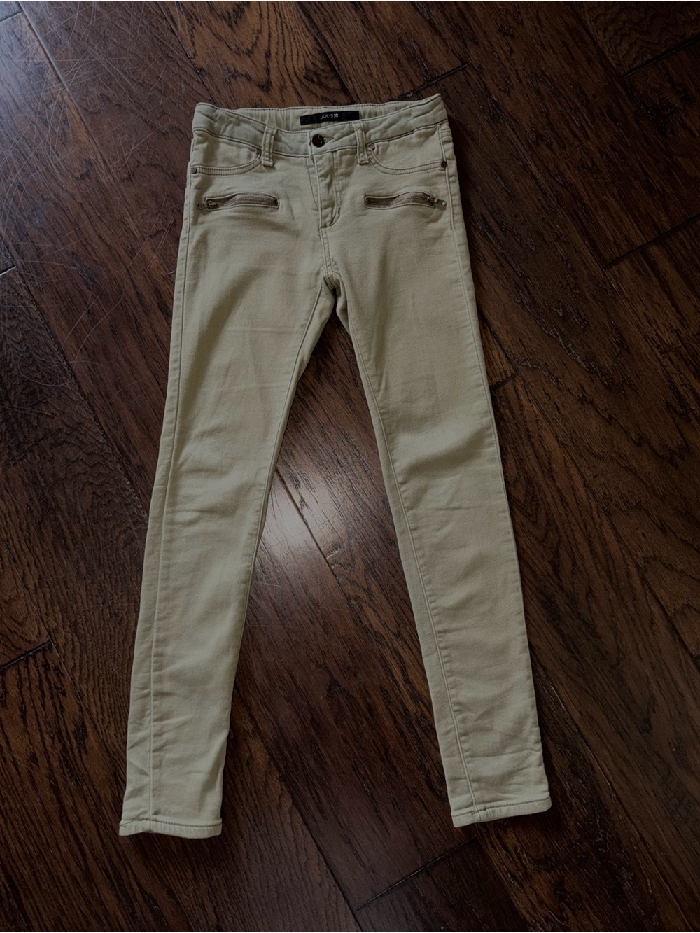 Joe's Jeans olive green girls skinny jeans zippered pockets size 10